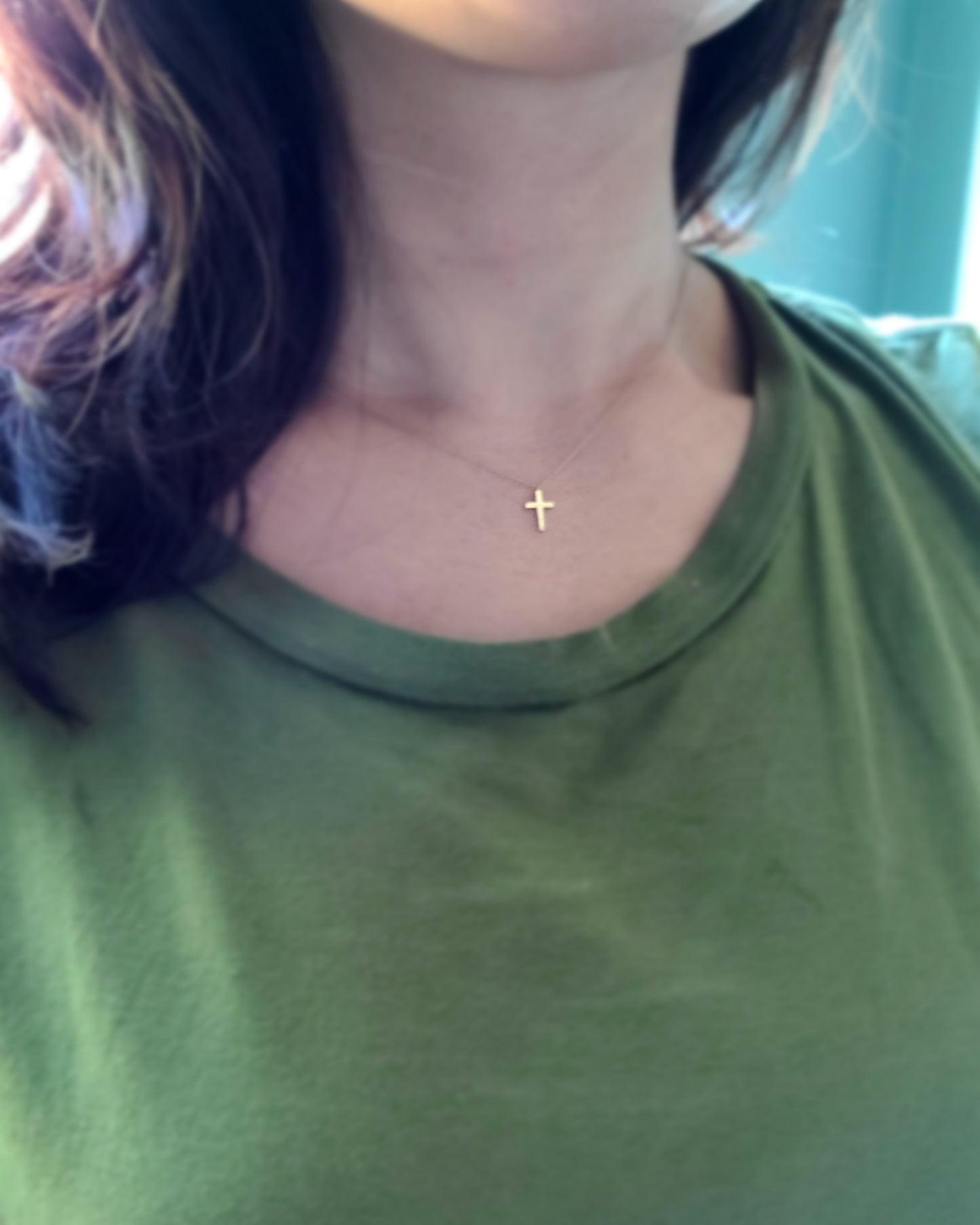 petite cross necklace