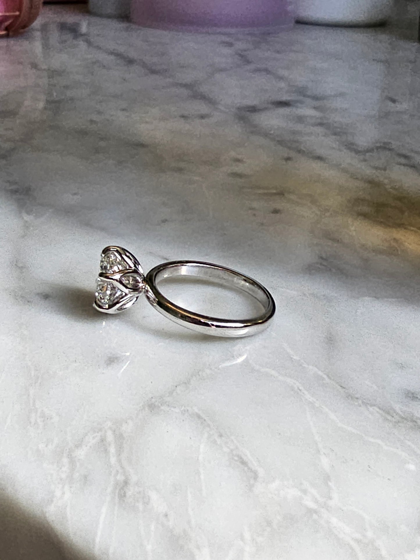 Petal engagement ring