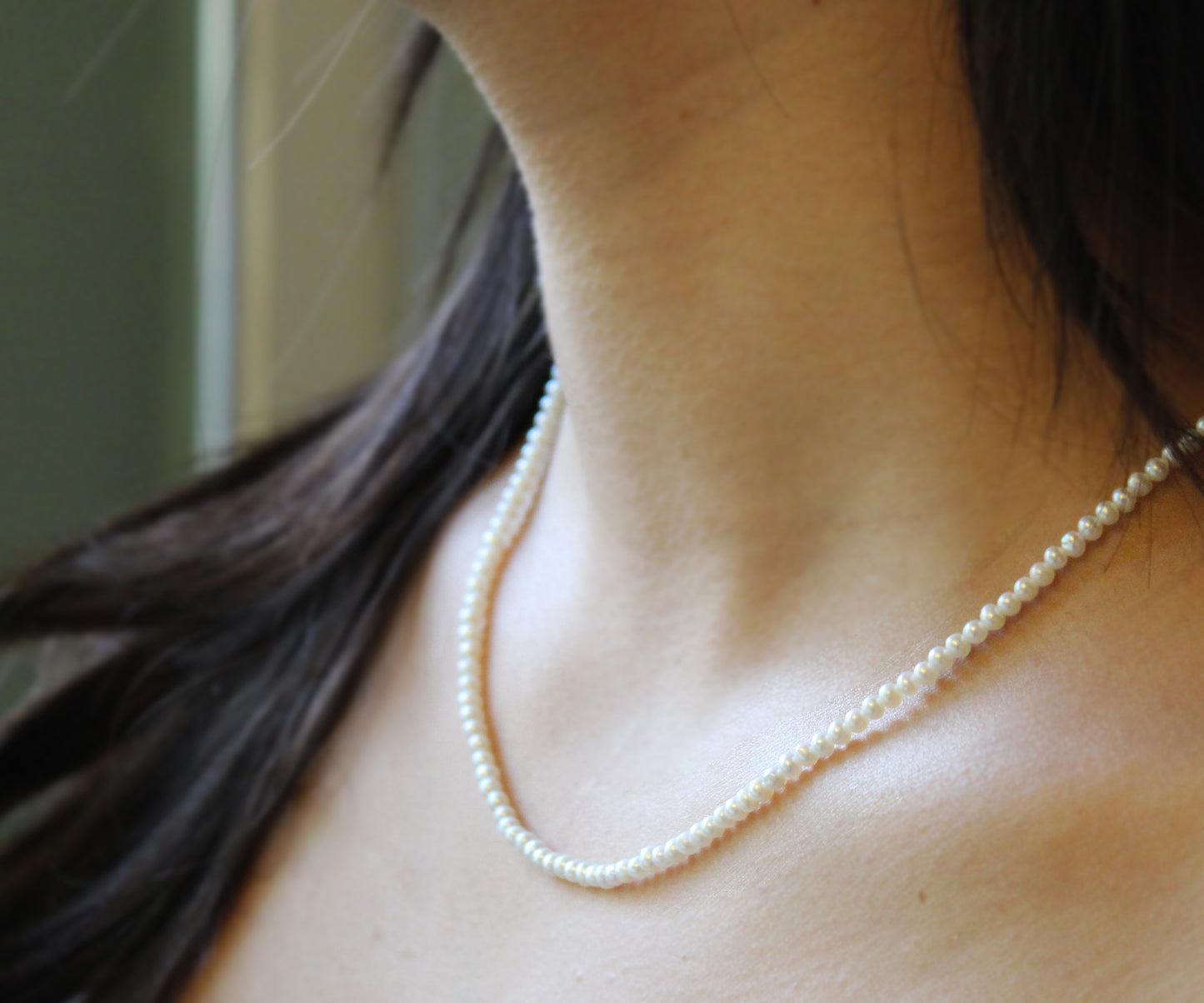 3mm pearl necklace