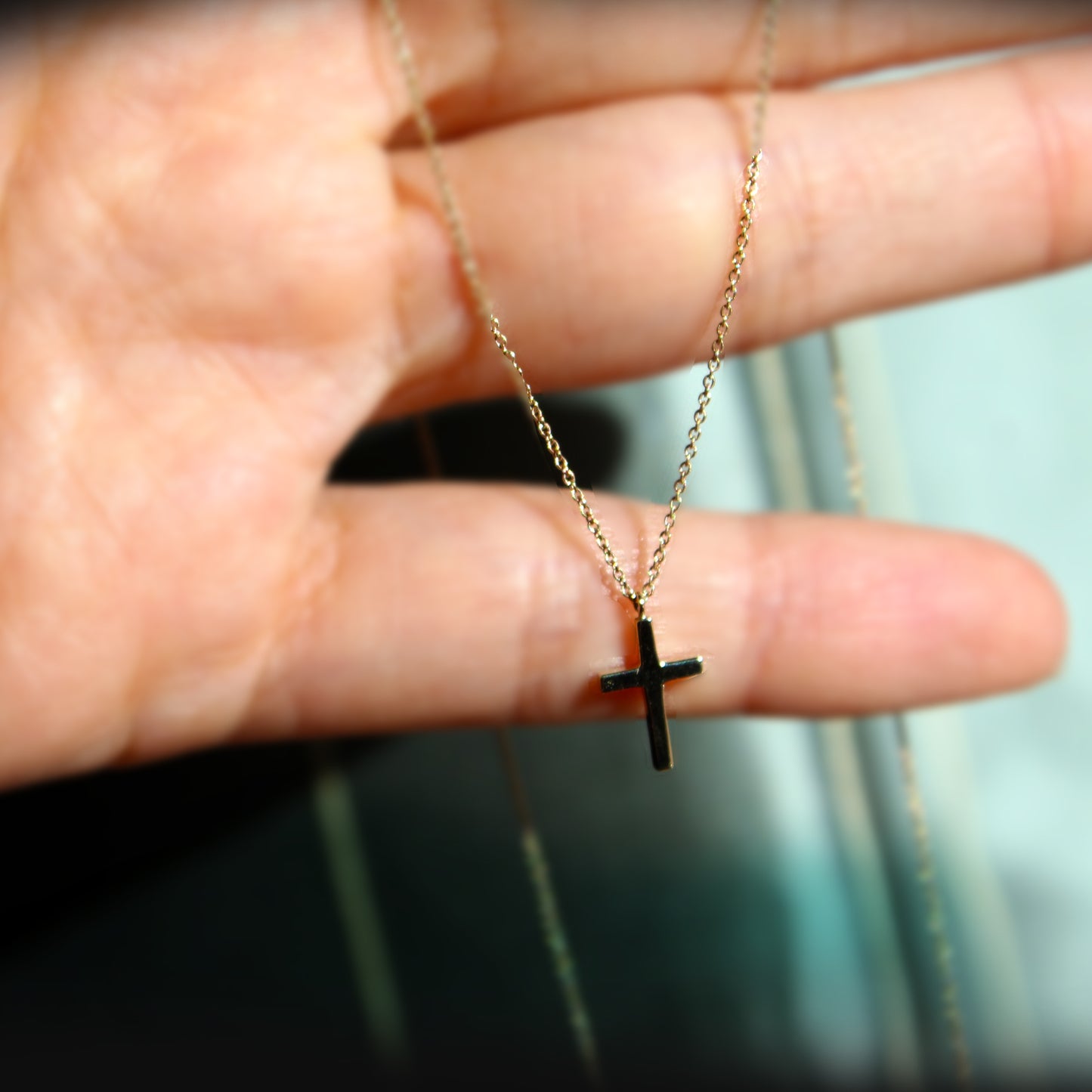 petite cross necklace