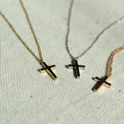 petite cross necklace