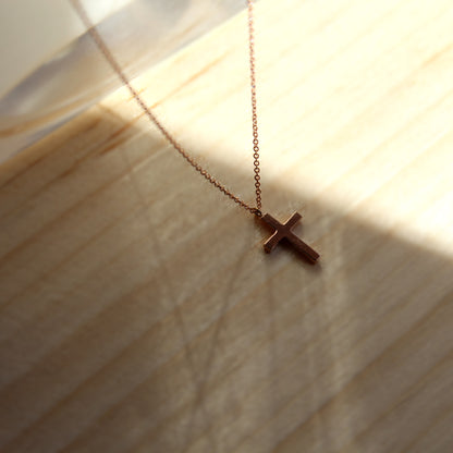 petite cross necklace