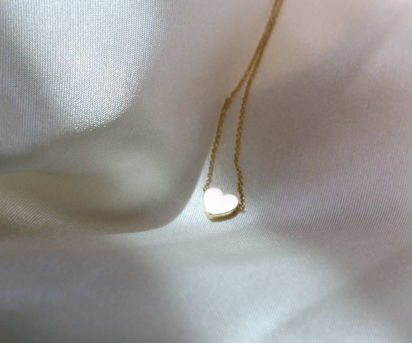 14k gold heart necklace