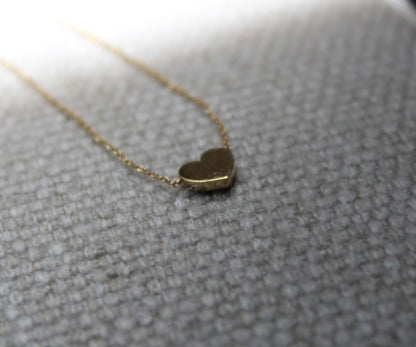 14k gold heart necklace