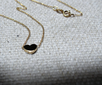 14k gold heart necklace