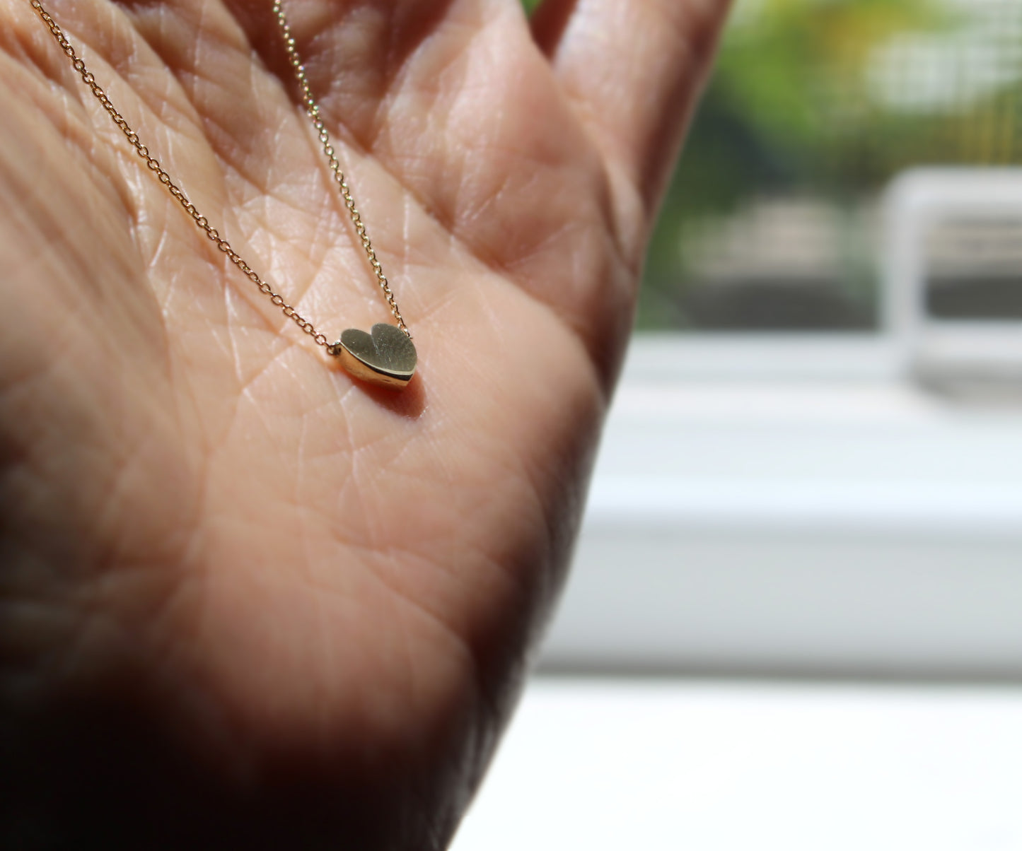 14k gold heart necklace