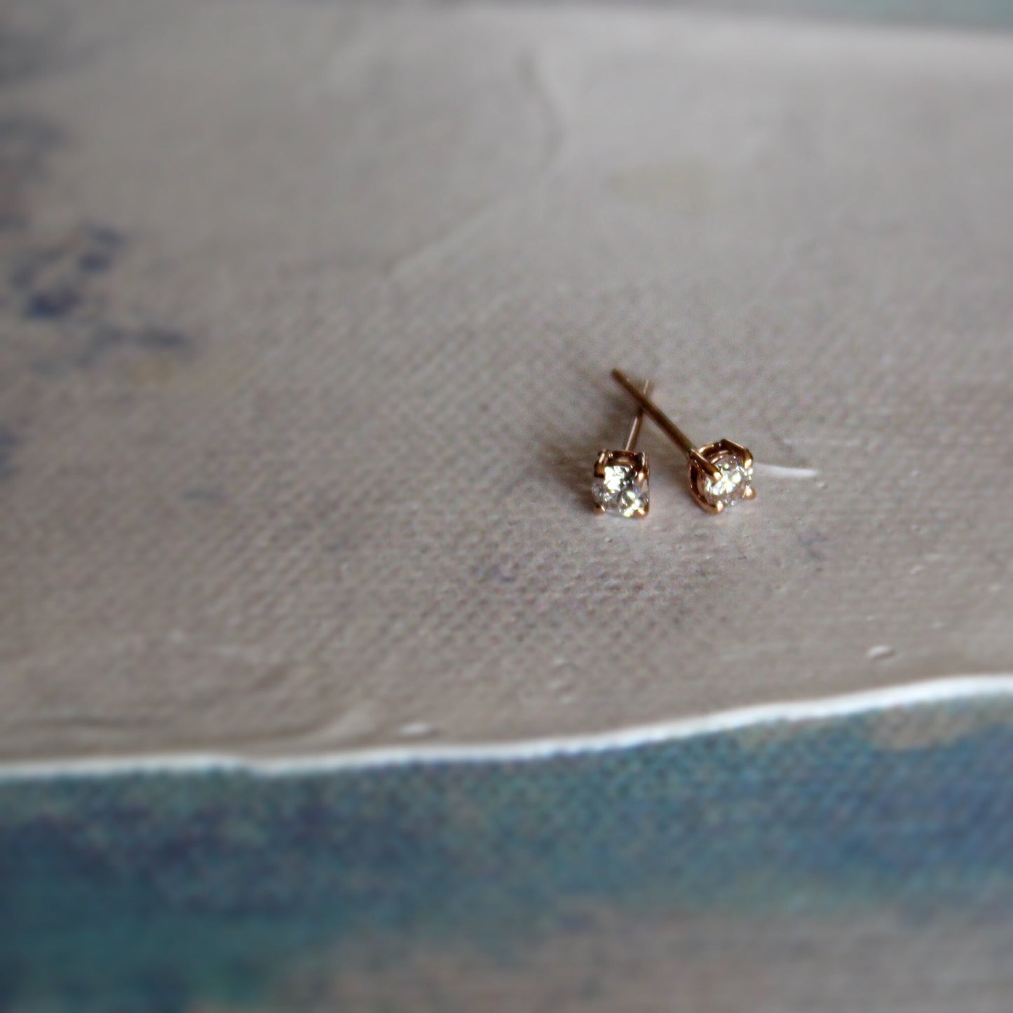 diamond stud, 3mm diamond stud, diamond earring, simple diamond stud, stud, gift, Christmas gift, anniversary gift, simple stud, birthday