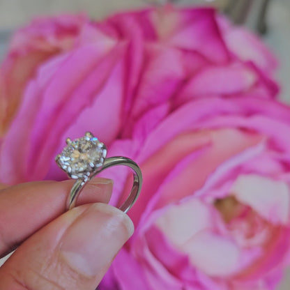 Petal engagement ring