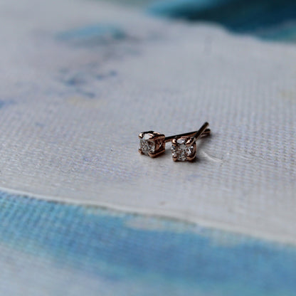 diamond stud, 3mm diamond stud, diamond earring, simple diamond stud, stud, gift, Christmas gift, anniversary gift, simple stud, birthday