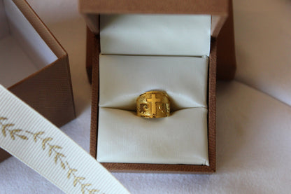 cross wing dohl ring, dol ring, hundredth day baby ring, 돌반지, 백일반지, 1st birthday ring, Korean traditional baby ring, 24k baby ring